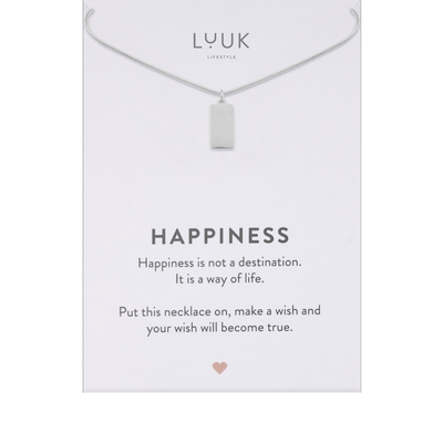 Necklace with Fatimas hand pendant and Happiness greeting card
