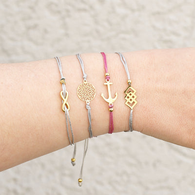 Seidenarmband mit Blume des Lebens