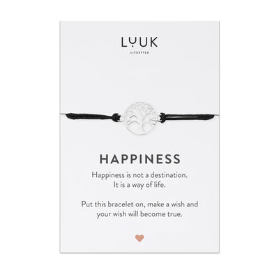 Bracelet with tree of life pendant and Happiness greeting card