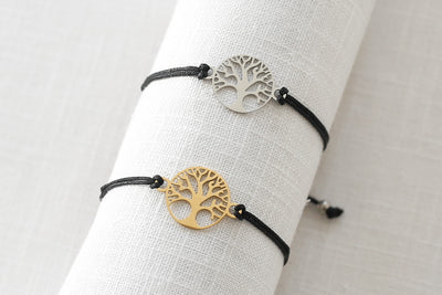 Bracelet with tree of life pendant and Happiness greeting card