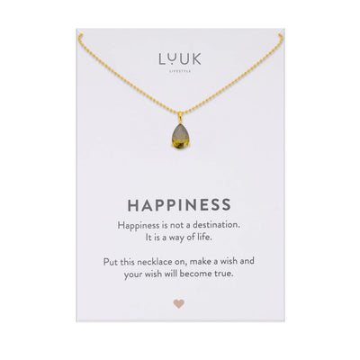 Kette Kristall, olivgrün