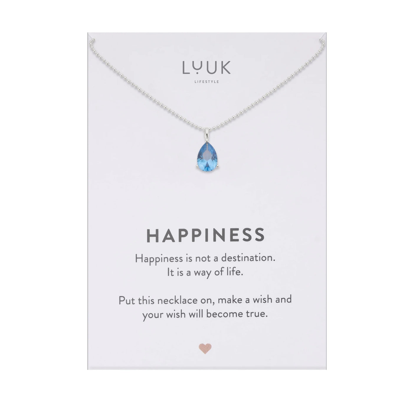 Kette Kristall, pastellblau