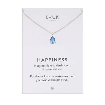 Kette Kristall, pastellblau