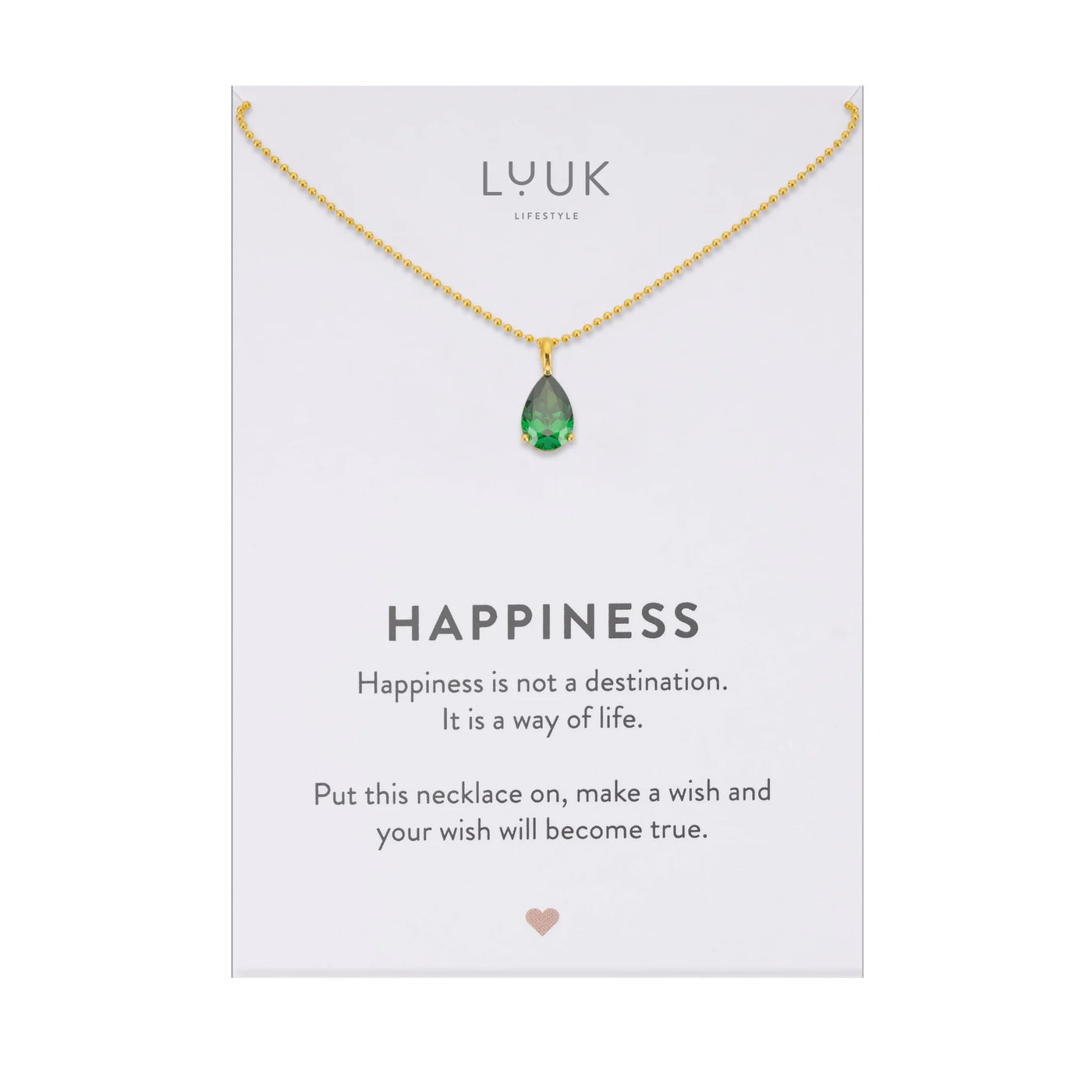 Kette Kristall, waldgrün