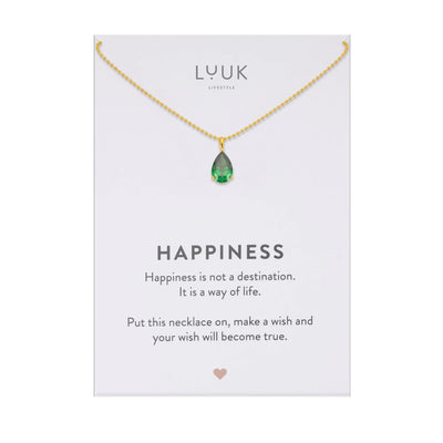 Kette Kristall, waldgrün