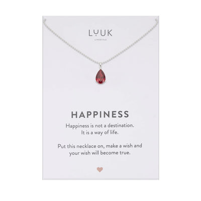 Kette Kristall, bordeauxrot