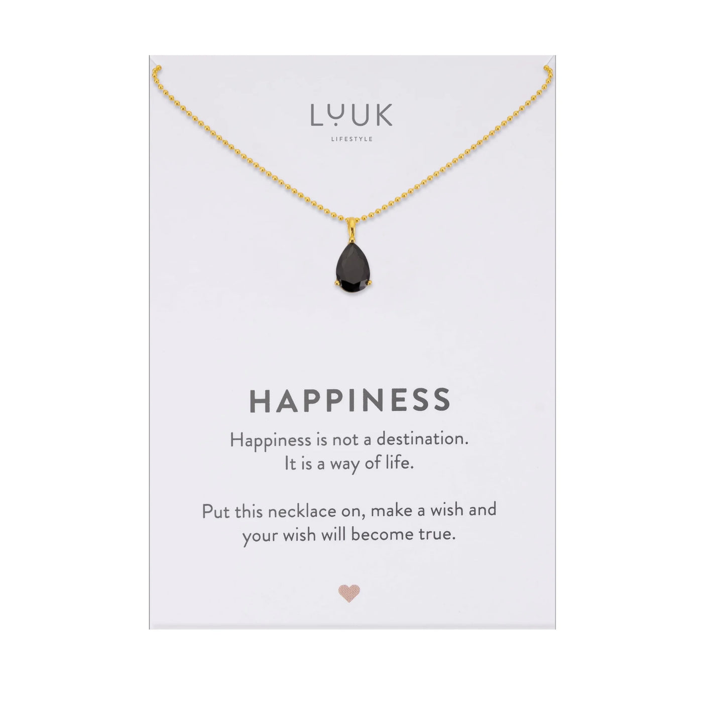 Kette Kristall, schwarz