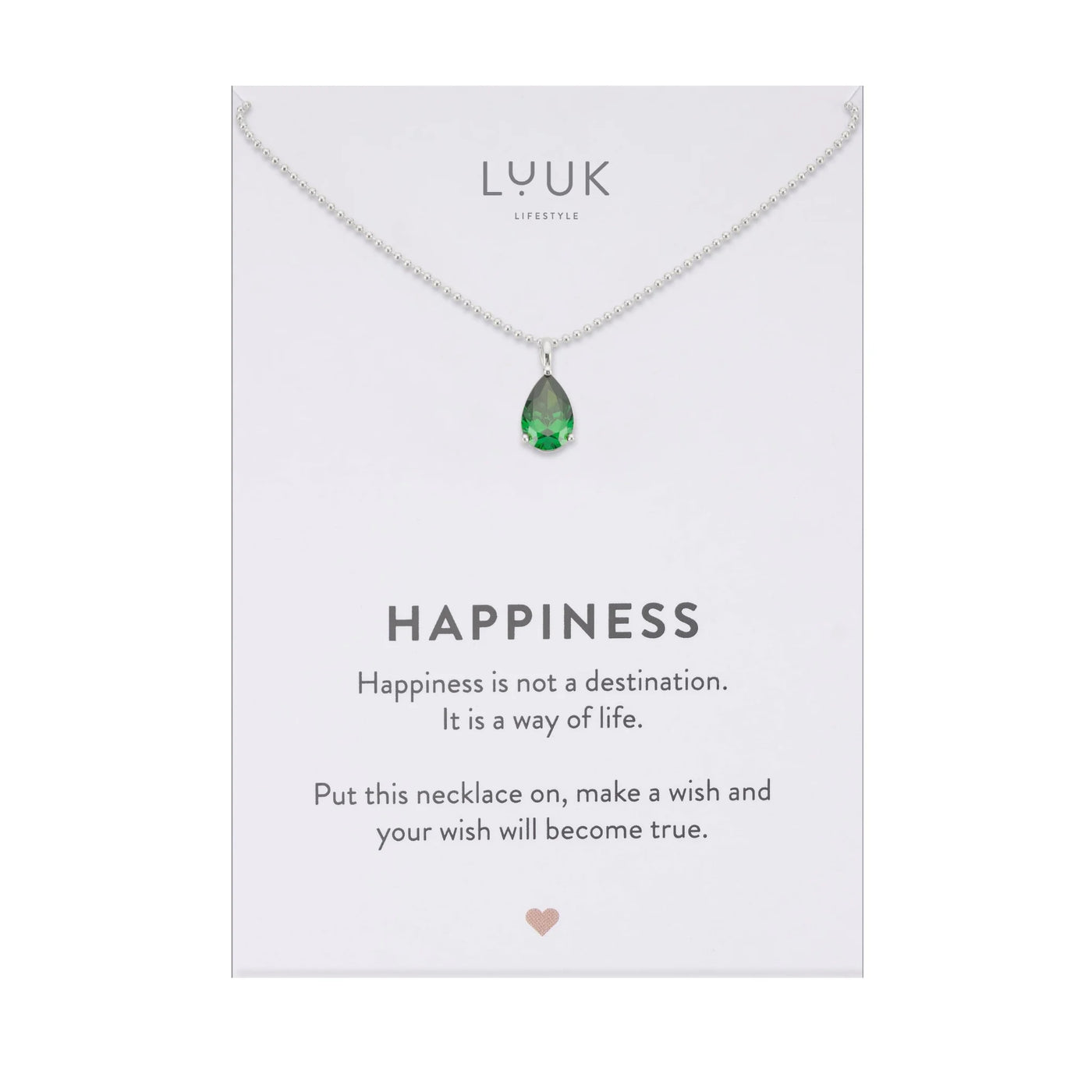 Kette Kristall, waldgrün