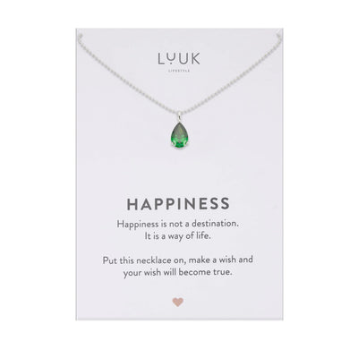 Kette Kristall, waldgrün