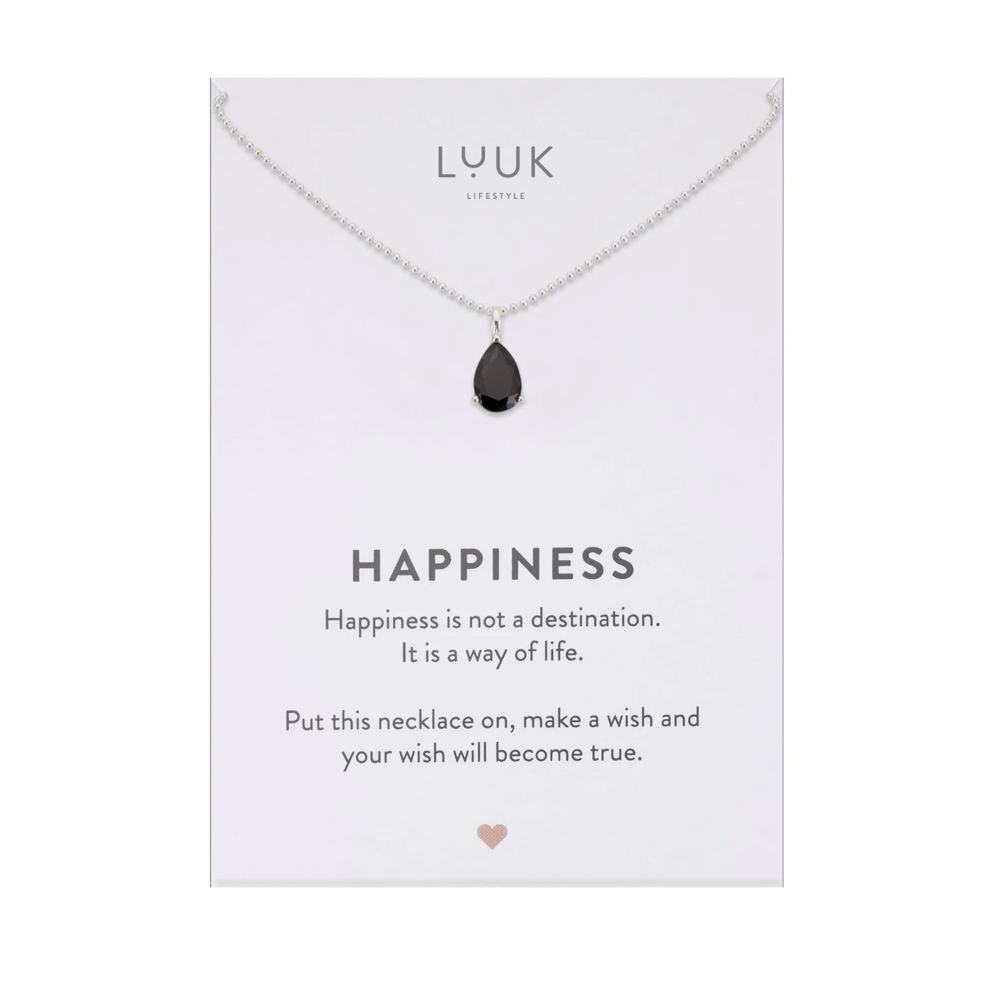 Kette Kristall, schwarz