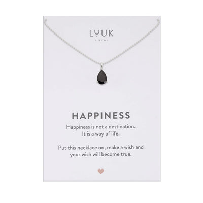 Kette Kristall, schwarz