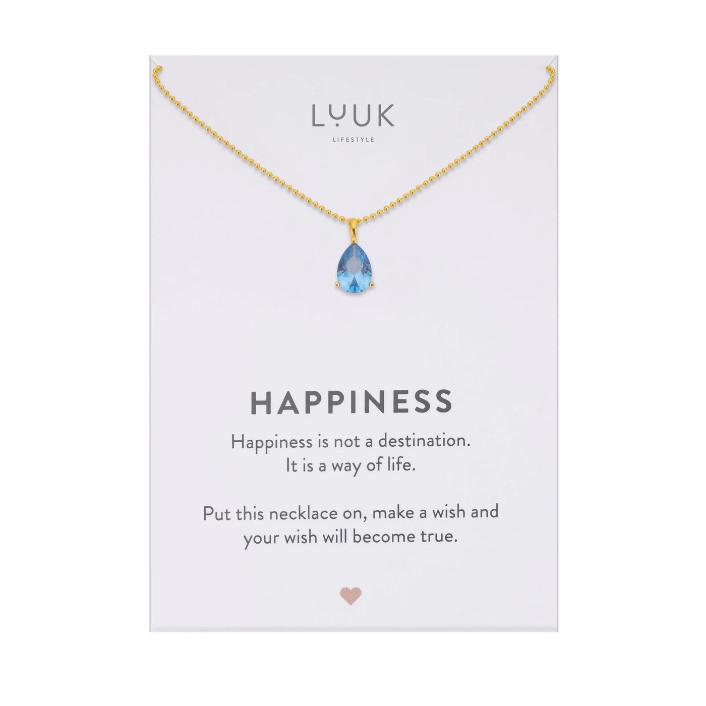 Kette Kristall, pastellblau