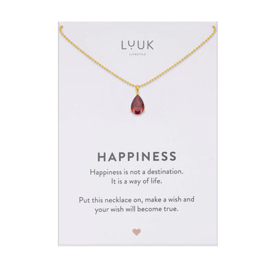 Kette Kristall, bordeauxrot