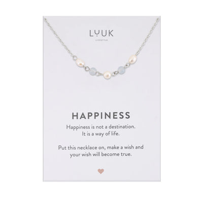 Kette mit Gemstone & Perlen