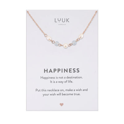 Kette mit Gemstone & Perlen