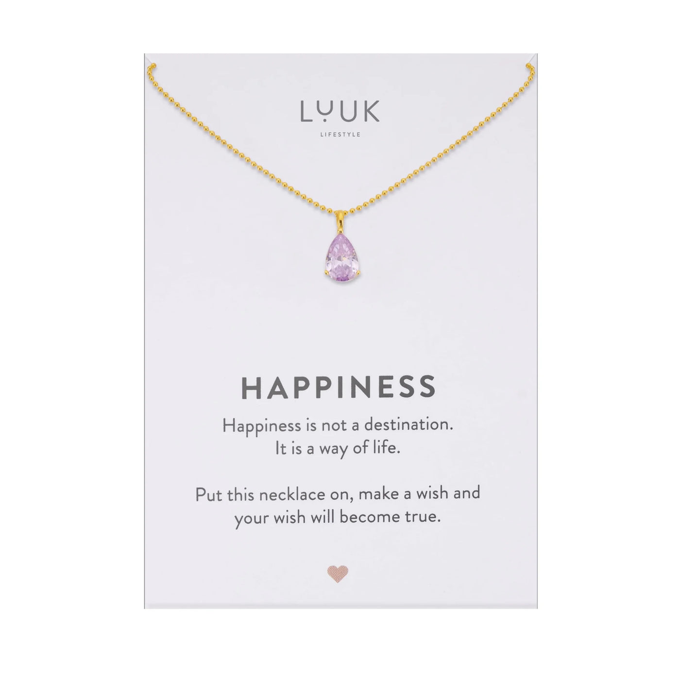 Kette Kristall, lavendel