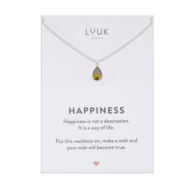 Kette Kristall, olivgrün