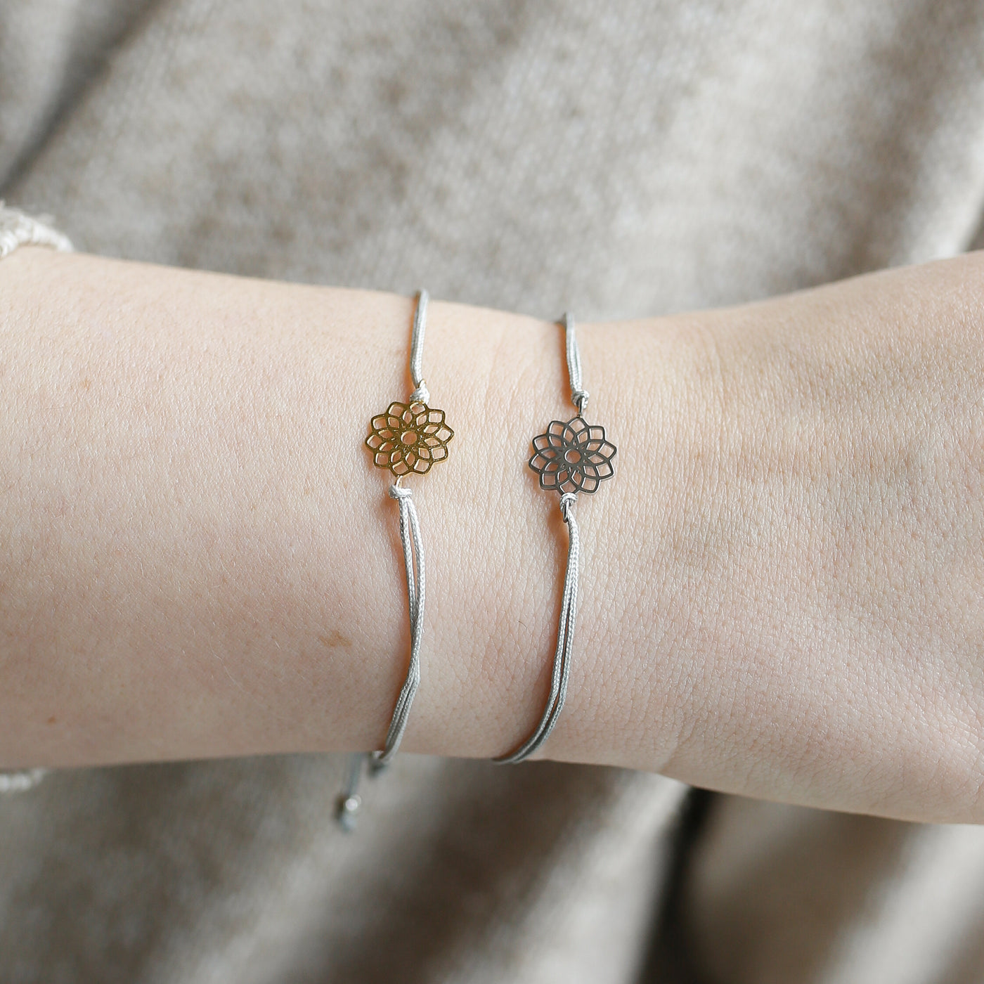 Bracelet with Mandala pendant and Happiness greeting card