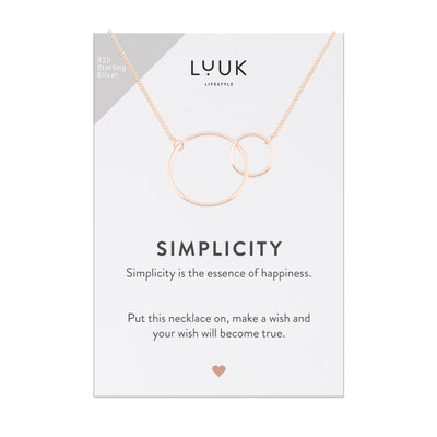 Sterling Silver Necklace with Hexagon Pendant and Simplicity Spell Card