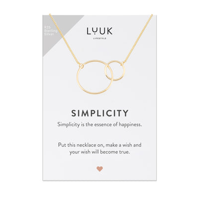 Sterling Silver Necklace with Hexagon Pendant and Simplicity Spell Card
