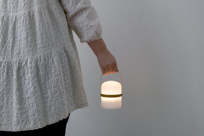 Kleine LED Laterne, Curry (18,5 cm)