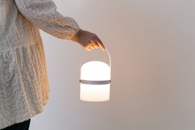Mobile LED table lamp Sävar, white matt (18,5 cm)