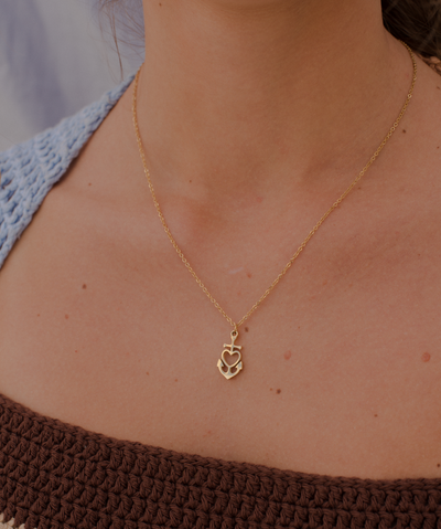 Kette mit Herz-Anker