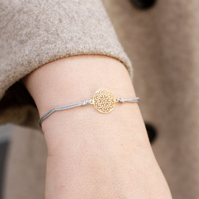 Seidenarmband mit Blume des Lebens