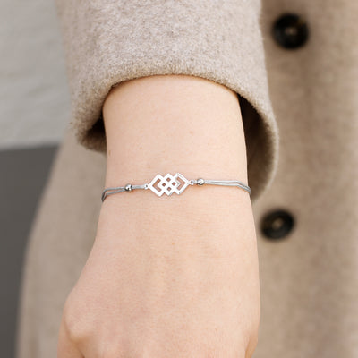 Bracelet with hexagon pendant and Happiness greeting card