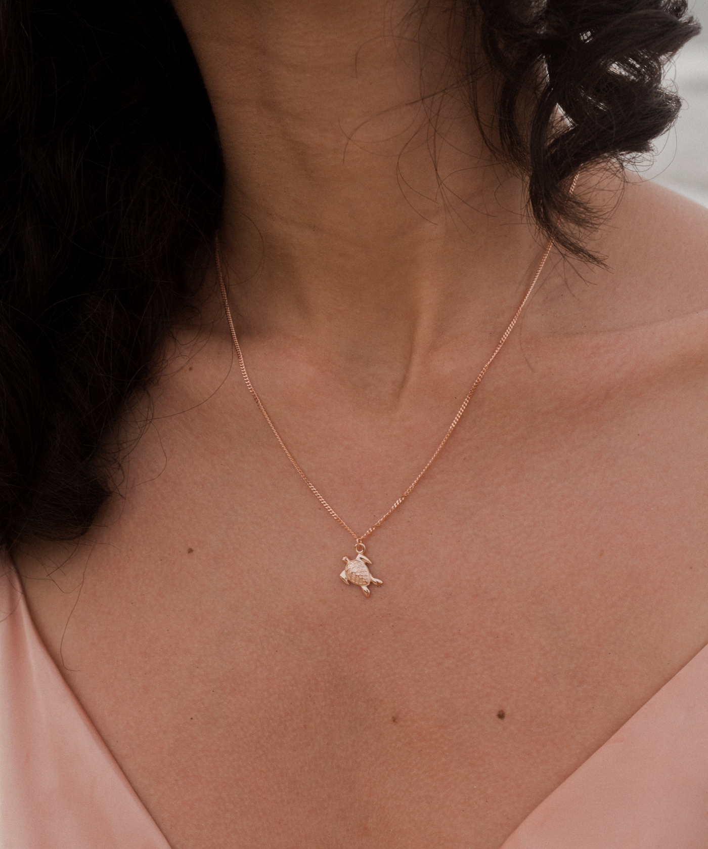 Sterling Silver Necklace with Palm Pendant and Happiness Saying Card