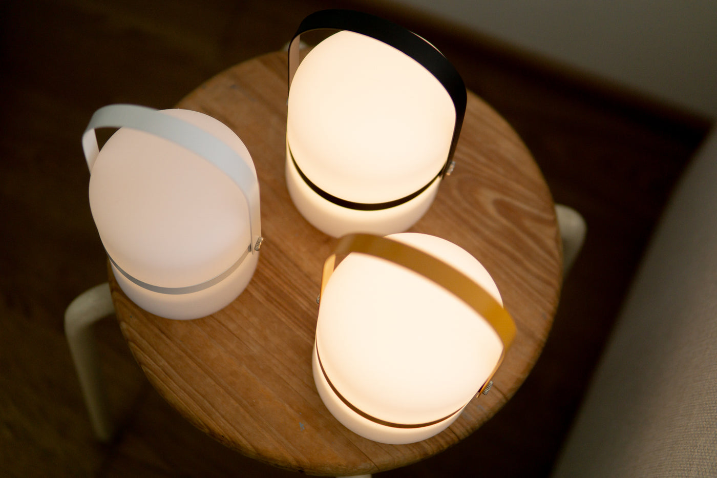 Mobile LED table lamp Sävar, white matt (18,5 cm)