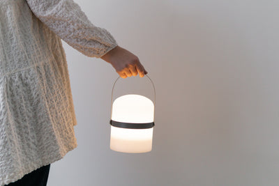 Mobile LED table lamp Sävar, grey matt (18,5 cm)