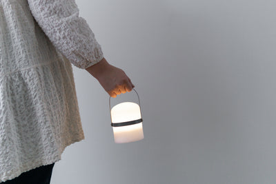 Mobile LED table lamp Sävar, grey matt (18,5 cm)