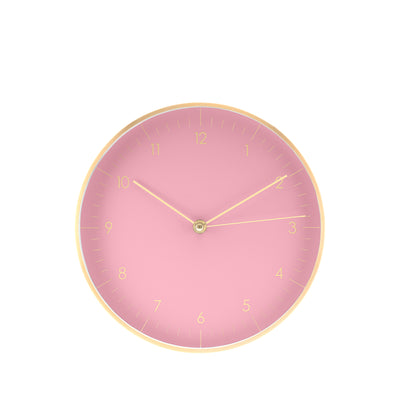 Wanduhr, Rosa und Gold