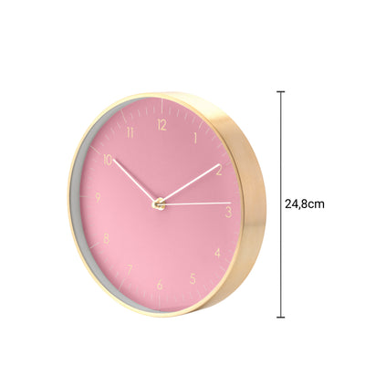 Wanduhr, Rosa und Gold