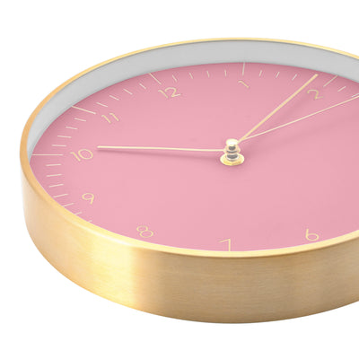 Wanduhr, Rosa und Gold