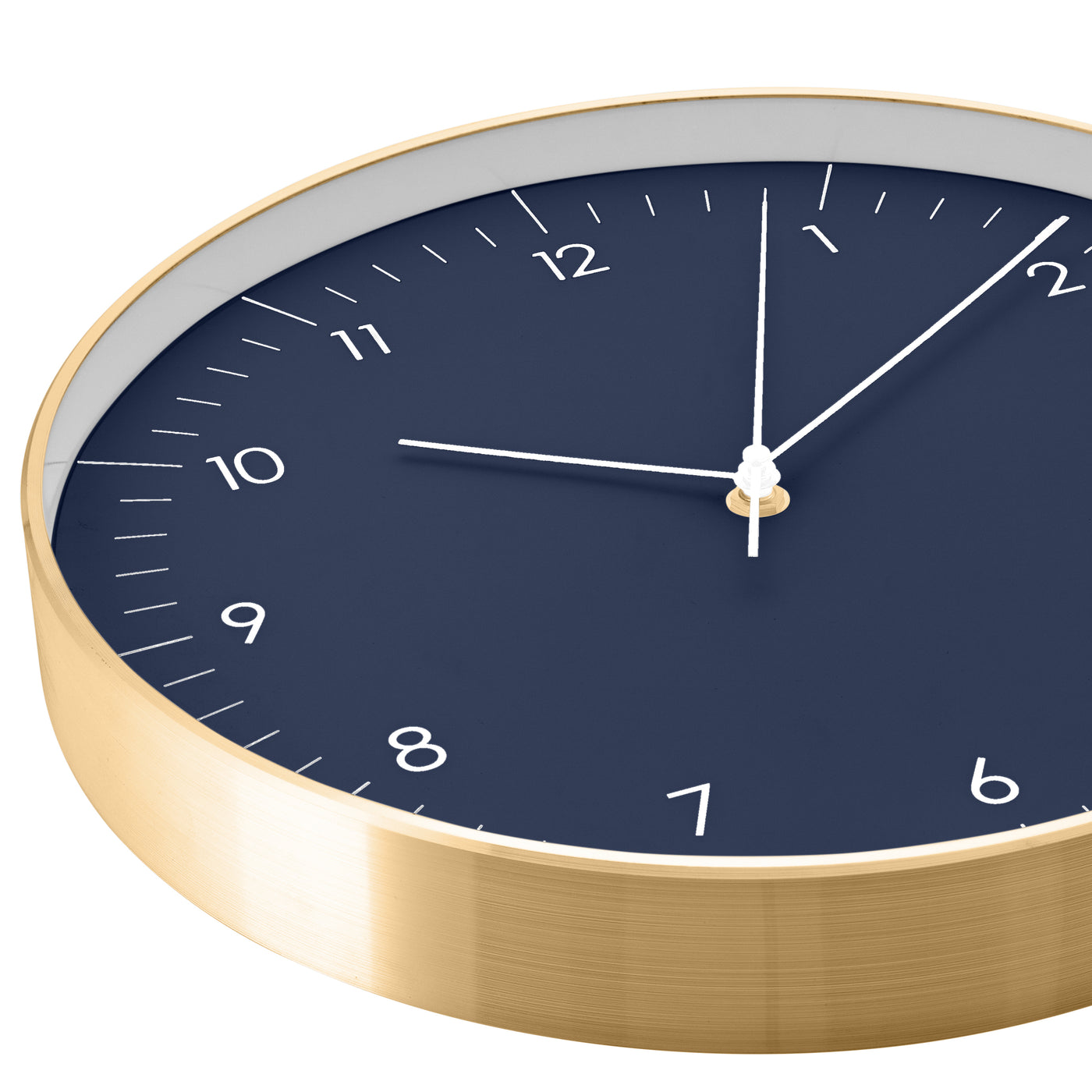 Große Wanduhr, Dunkelblau und Gold