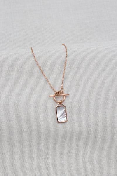 Kette mit Pearl T Steg Anhänger
