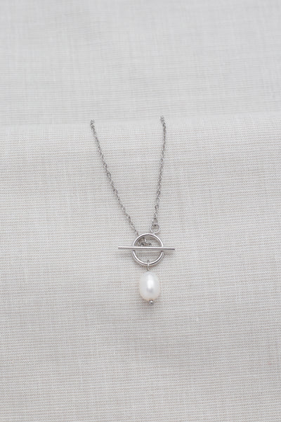 Kette mit T Steg Pearl Anhänger