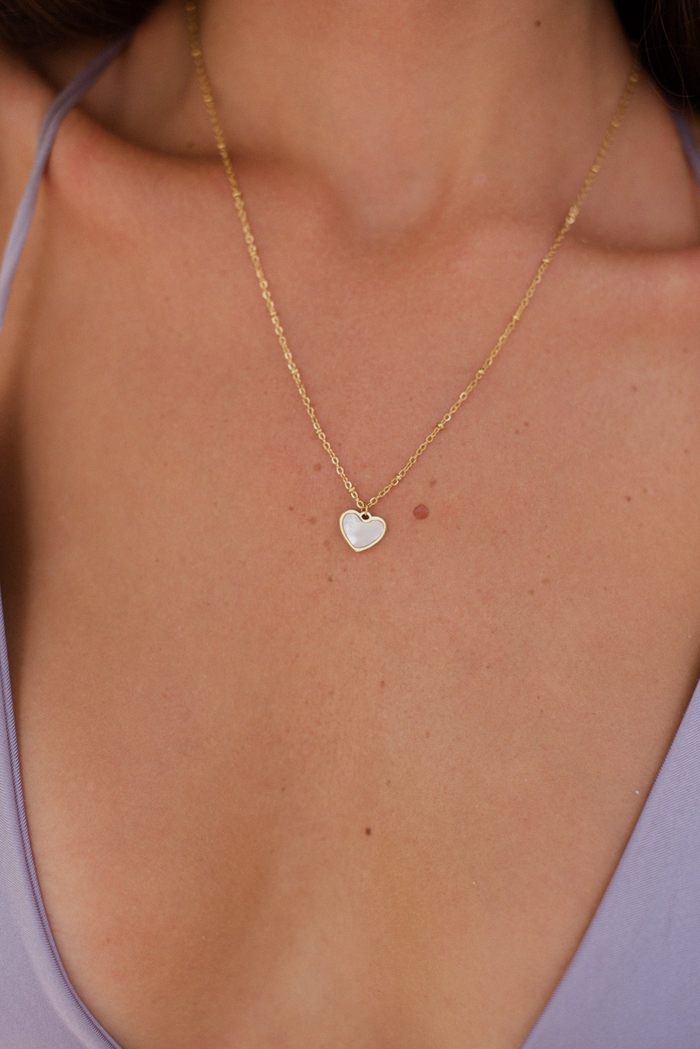 Kette mit Pearl Herz Anhänger