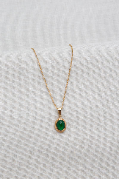 Kette mit Vintage Stein Anhänger