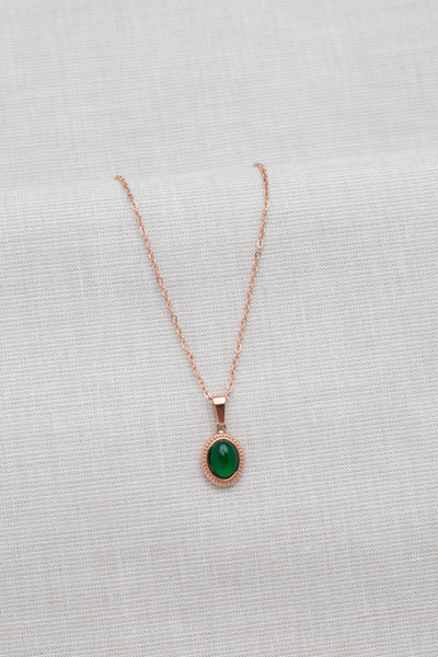 Kette mit Vintage Stein Anhänger