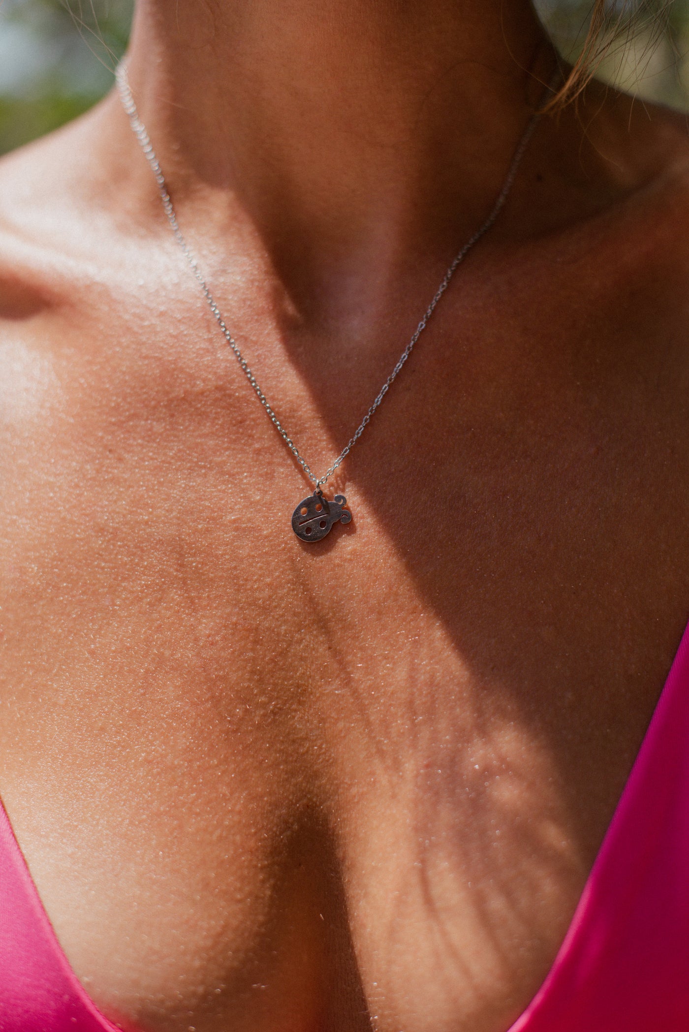 Kette mit Marienkäfer Anhänger