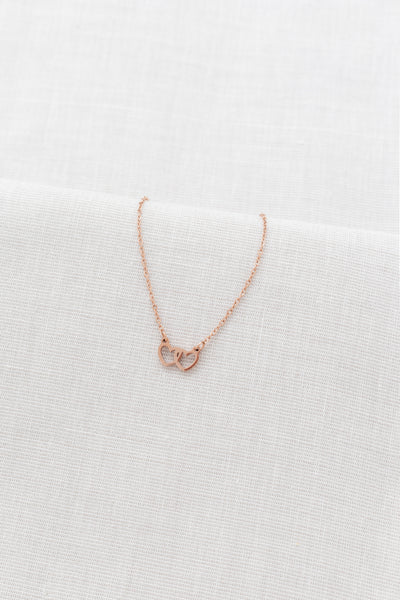Kette mit Doppel-Herzchen Anhänger