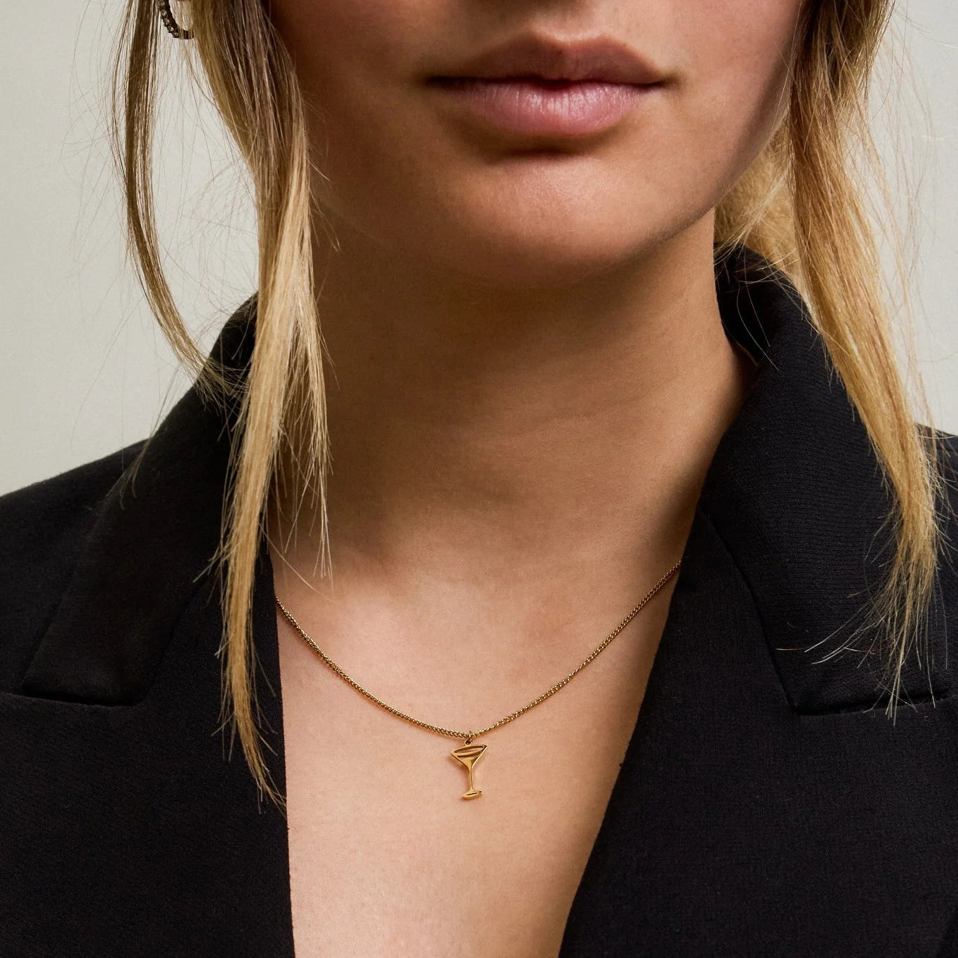 Kette mit Cocktailglas