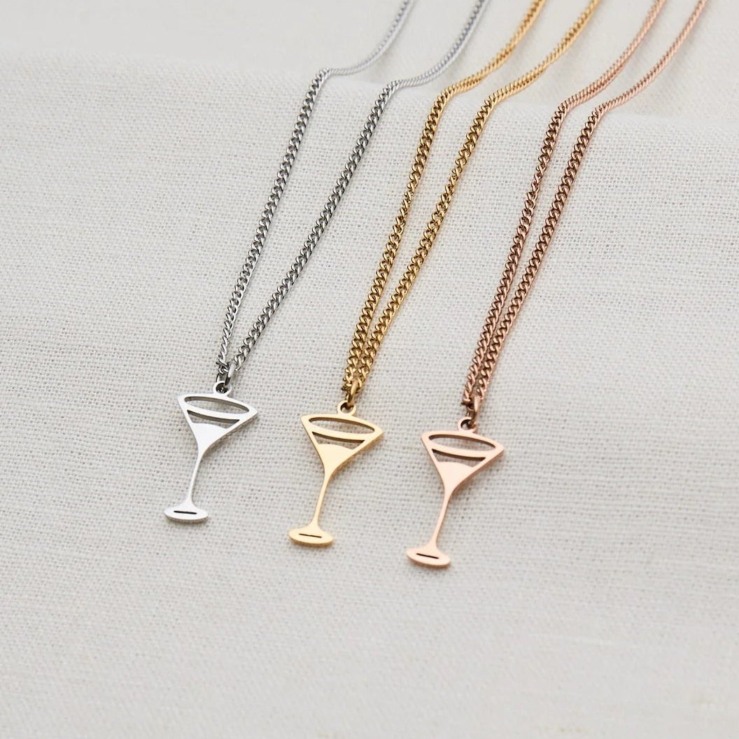 Kette mit Cocktailglas