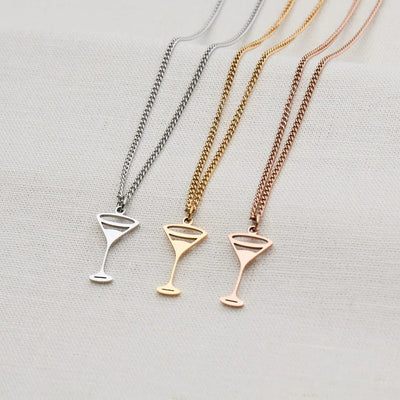 Kette mit Cocktailglas