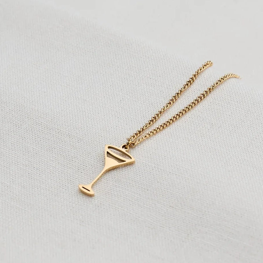 Kette mit Cocktailglas