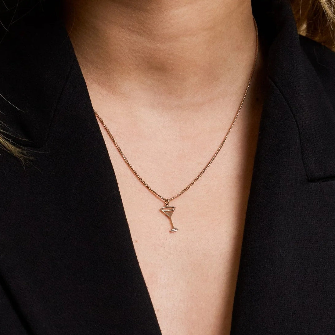 Kette mit Cocktailglas