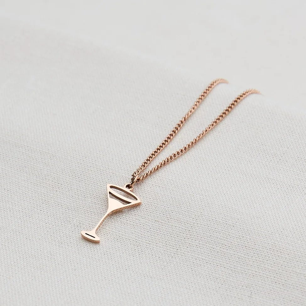 Kette mit Cocktailglas